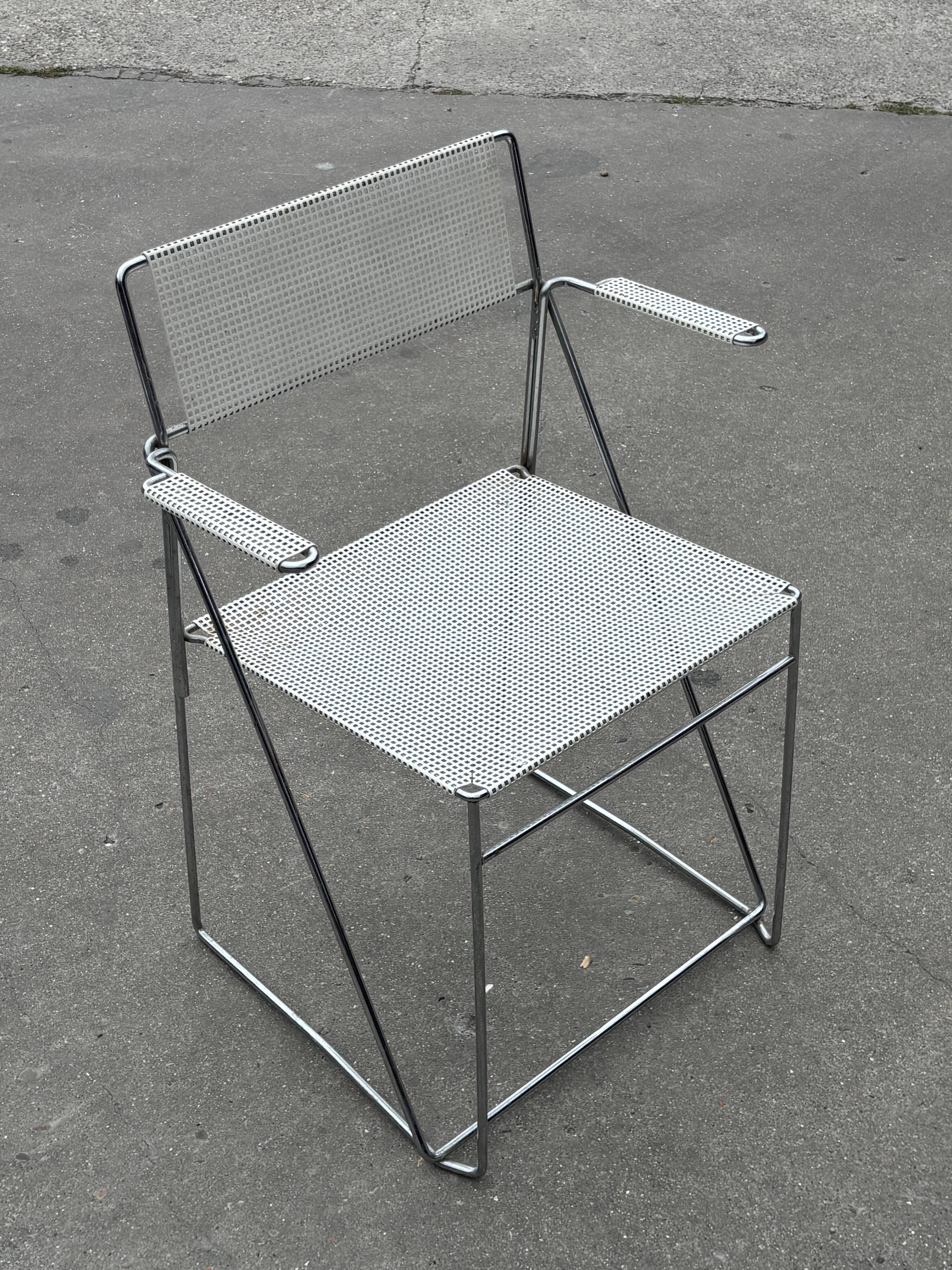 Set of 4 vintage X-Line dining chairs by Niels Jørgen Haugesen Denmark 1977