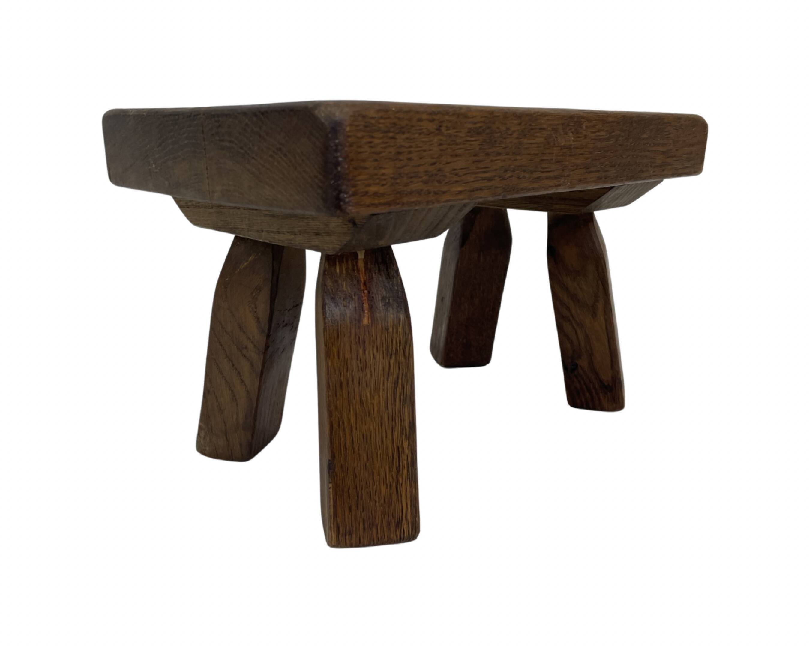 Vintage footstool stool minimalist brutalist