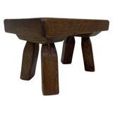 Vintage footstool stool minimalist brutalist