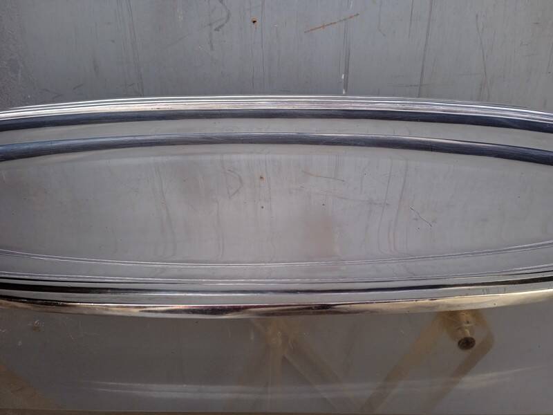 Torpedo orbrille 60 cm / silver metal tray