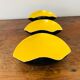 Ensemble de 3 coupelles vintage, jaune et noir