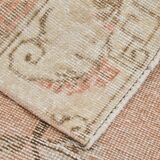 Pale Red & Beige Turkish Runner Rug, 71x301Cm
