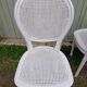 4 chaises anciennes bois et cannage