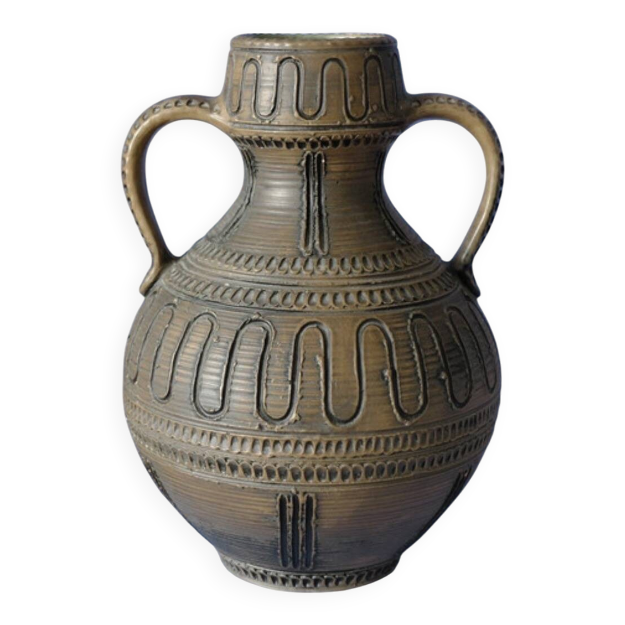 Large brown vase or Austrian decorative pot