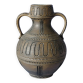 Grand vase marron ou pot décoratif Autrichien