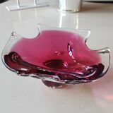 Empty pocket Murano design, blown Art glass, pink tones