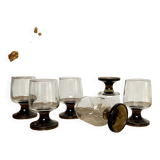 6 verres à liqueur vintage