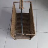 Rattan magazine rack