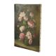 Pink Flowers Still Life Colorful Painting Signed 35x25cm