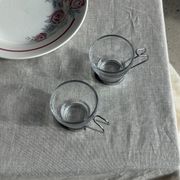 Lot de 9 tasses italiennes vintage à anse en métal