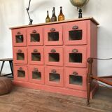 Former craft furniture with seed grocery drawers early 20th patinated