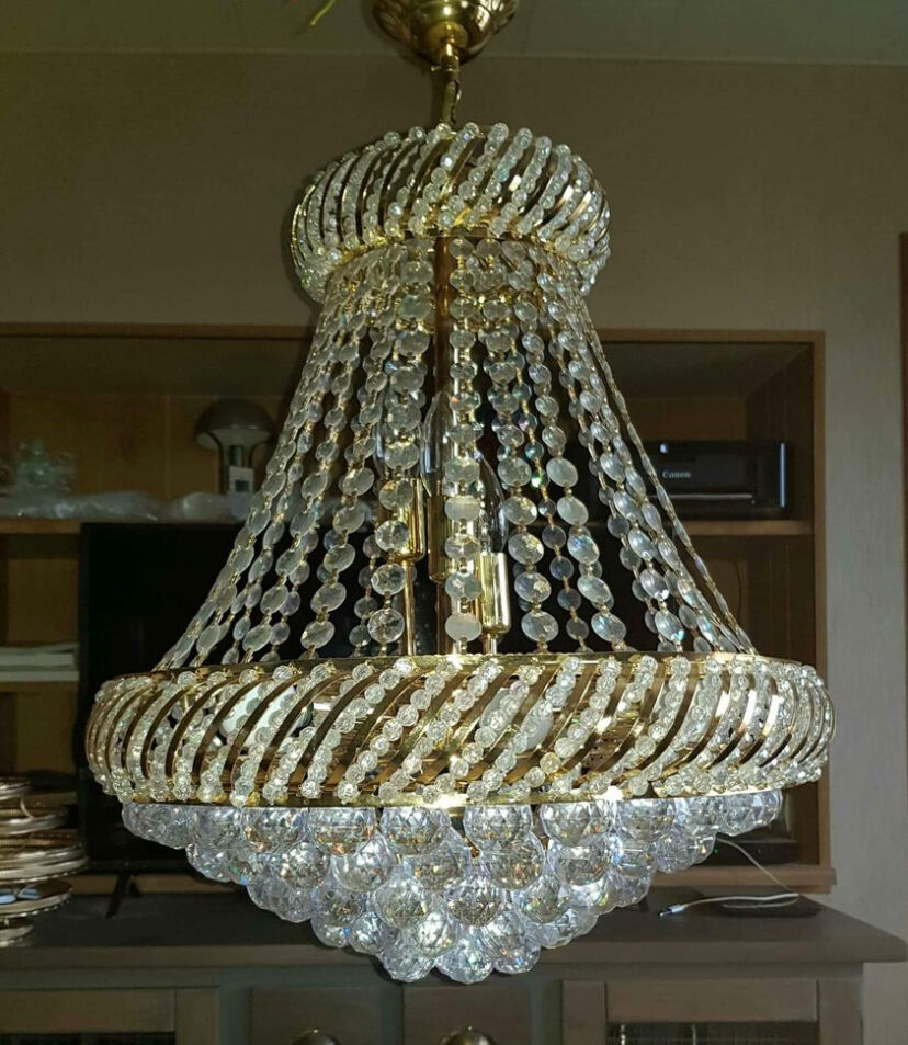 Lustre hot air balloon tassels cristal k9