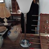 Mazda 1930 lamp in chromed metal and opaque glass