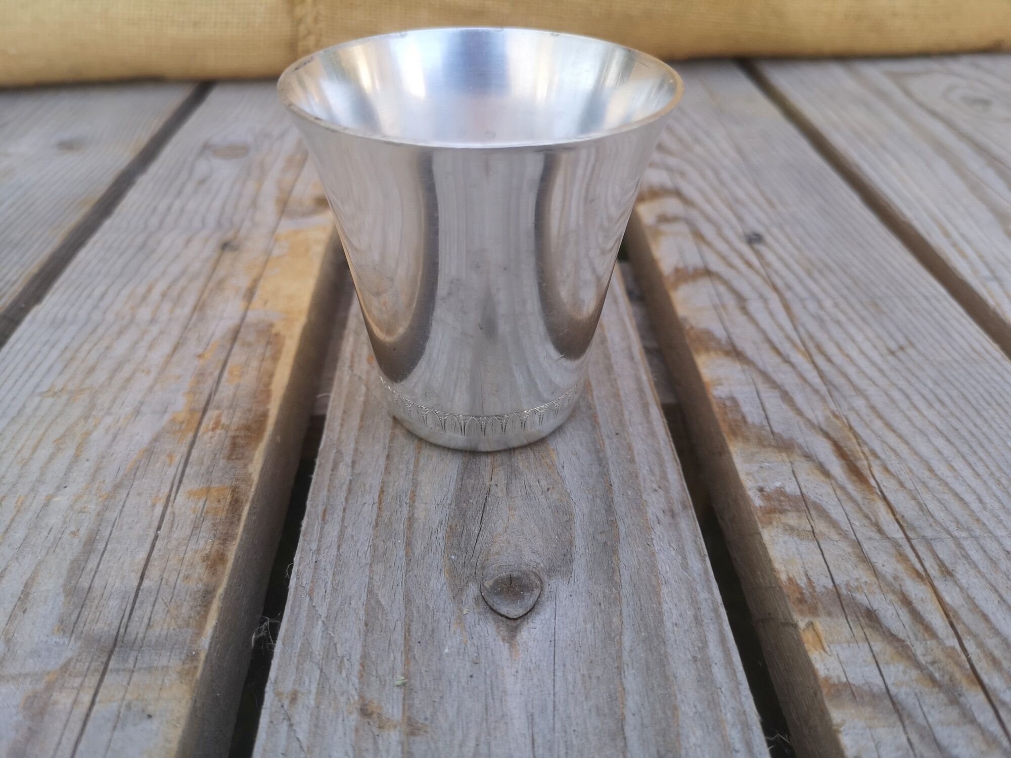 Silver metal timbale