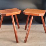 Duo tripod stool solid wood