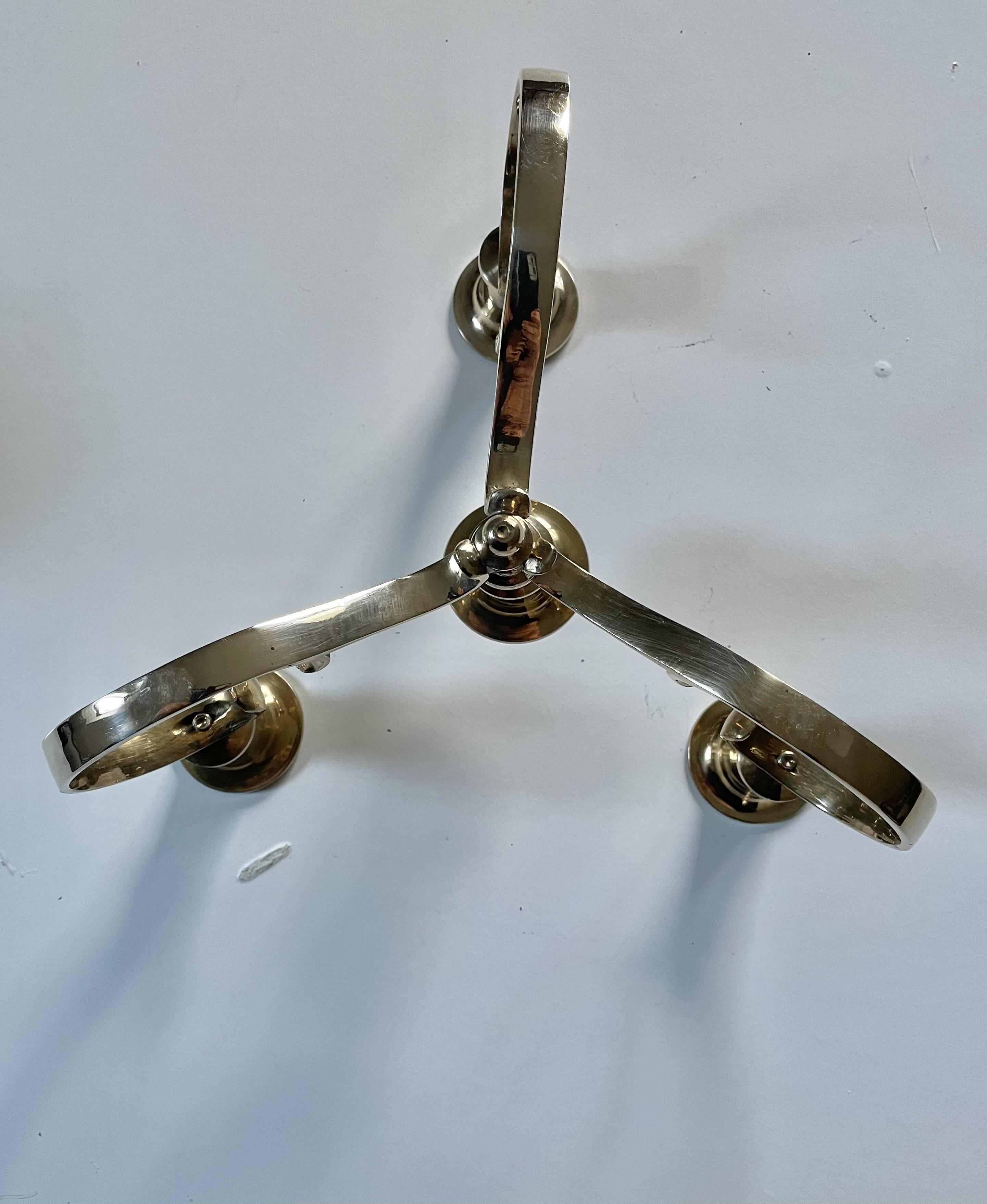 Gold-plated brass candlestick