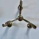 Gold-plated brass candlestick