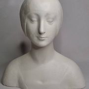 Bust after Laurana in Renaissance style, known as Aragon, patinated plaster, 33 cm.