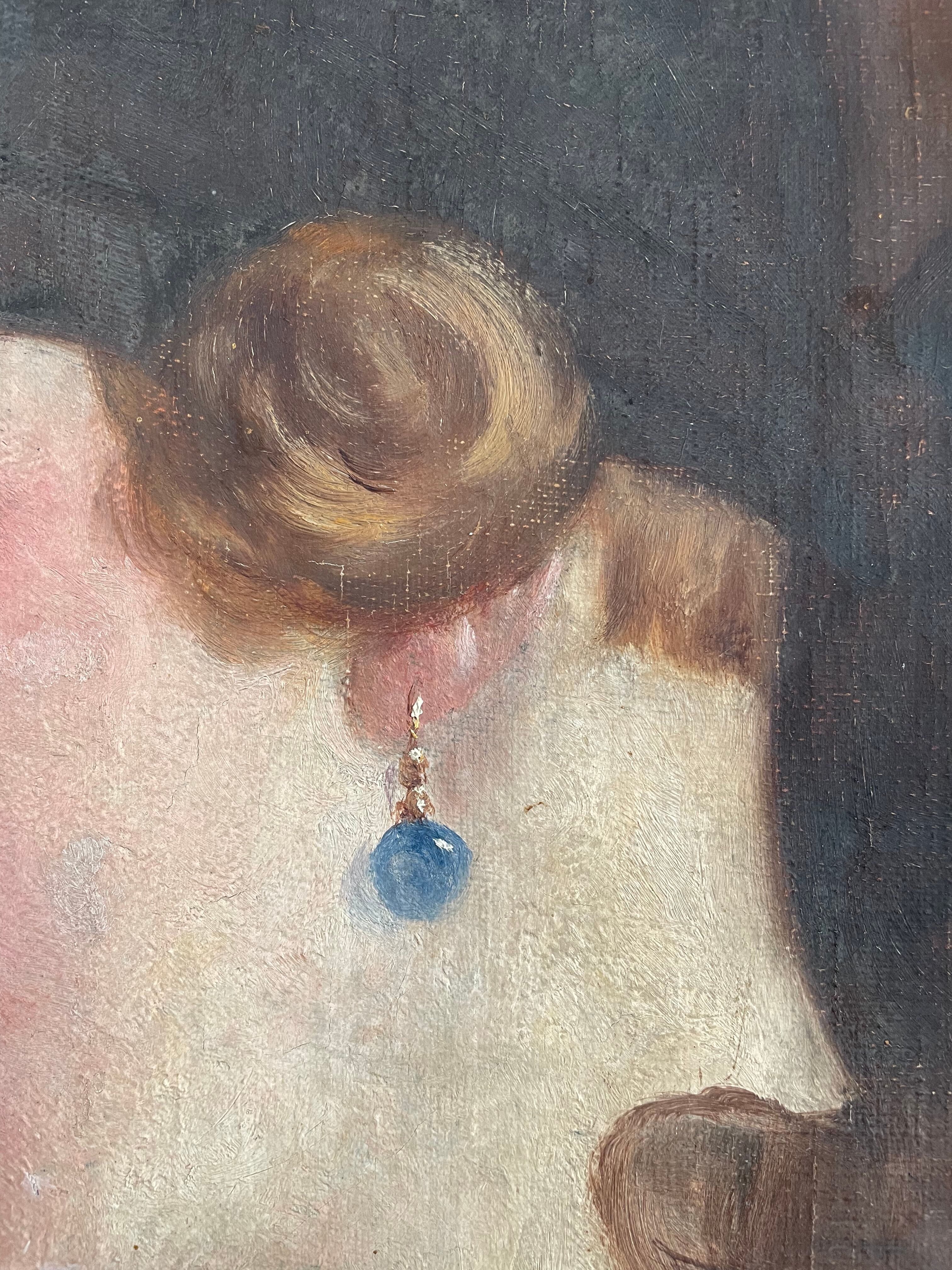 Antique Art Deco painting, circa 1930