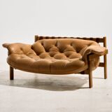 Hungarian leather sofa set by Ipoly Furniture Factory, set of 2.