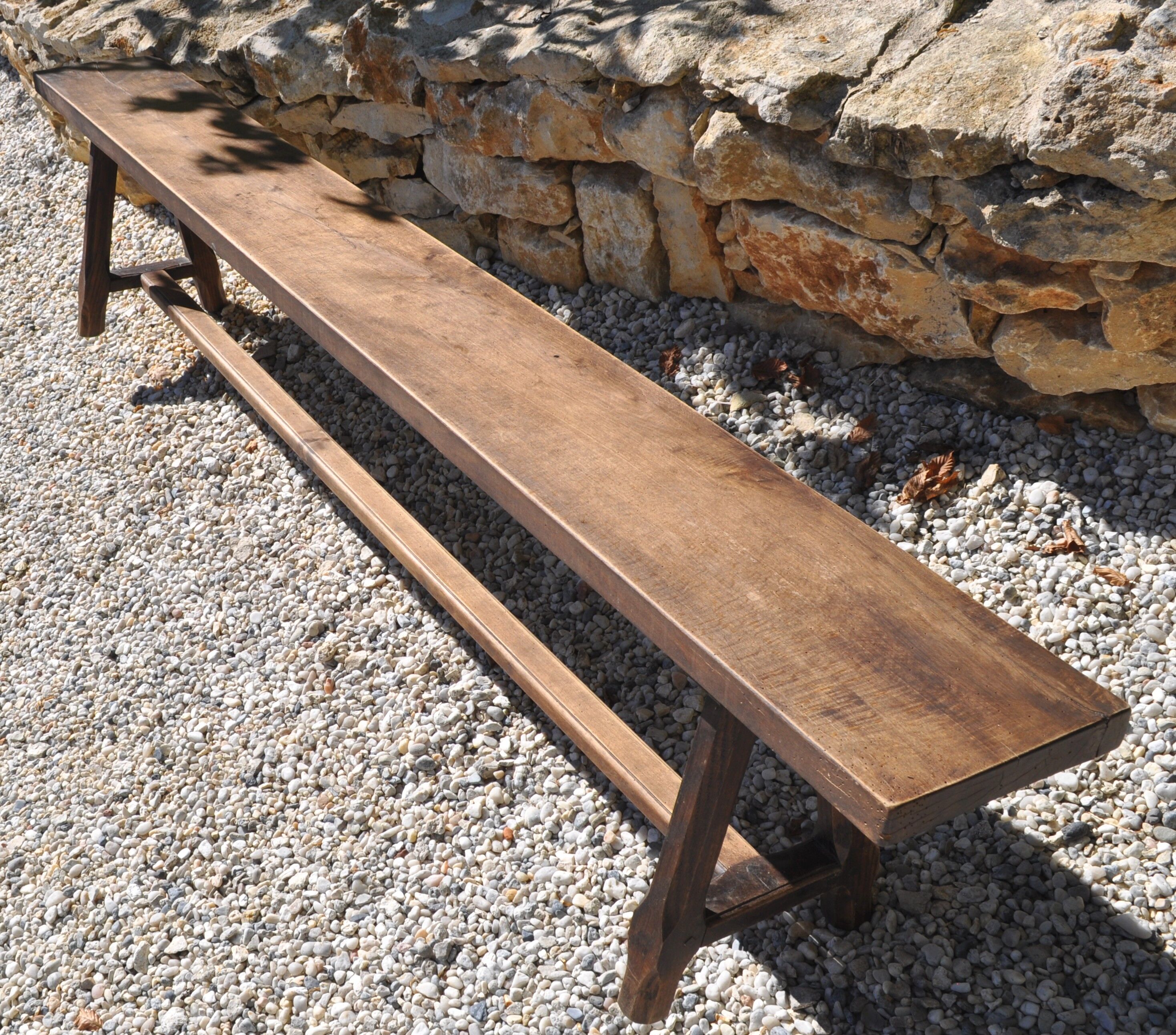 Rustic oak bench