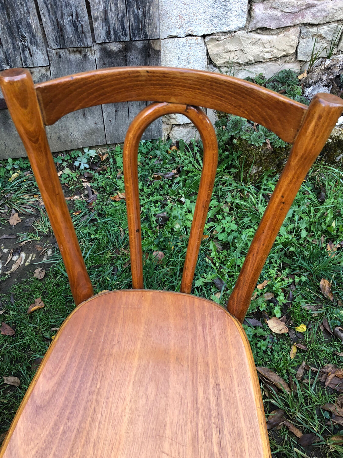 Varnished bistro chairs