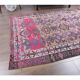 Vintage Turkish Oushak Handmade Cotton Pink Wool Area Rug 120x206