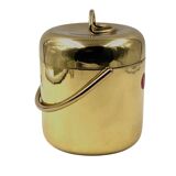 Hollywood regency gold Ice Bucket, Lira Italy ca. 1980s