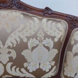 Louis XV shepherdess armchair in carved walnut