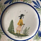 Lot of two plates HB Quimper early 20th century