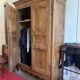 Rustic French antique wardrobe in solid wood – 19th century