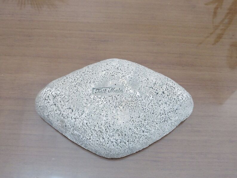Empty ceramic rock pocket signed 60s