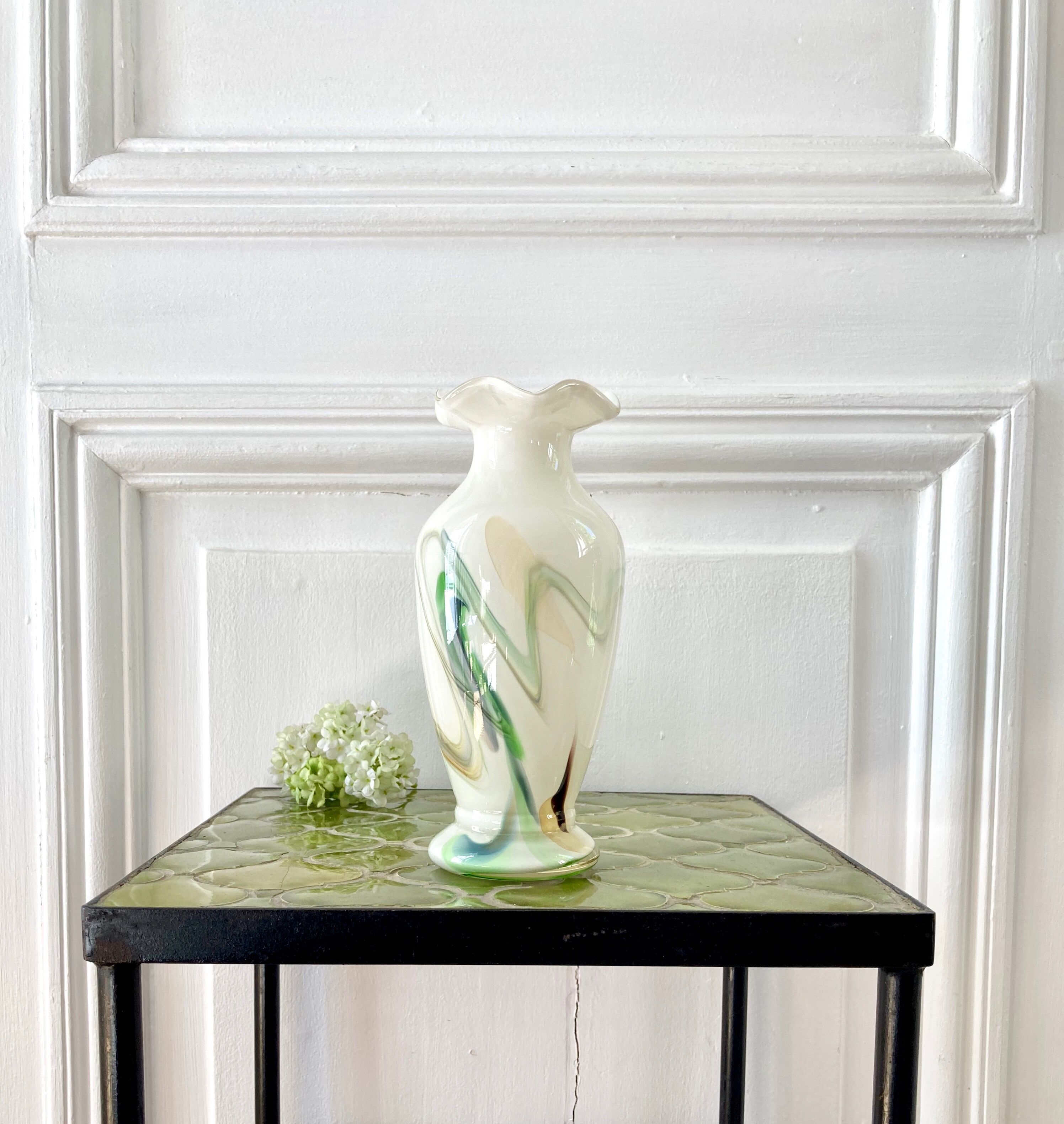 Murano style glass vase