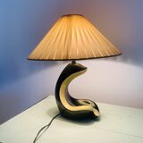 Lampe MOA en céramique noire et jaune
