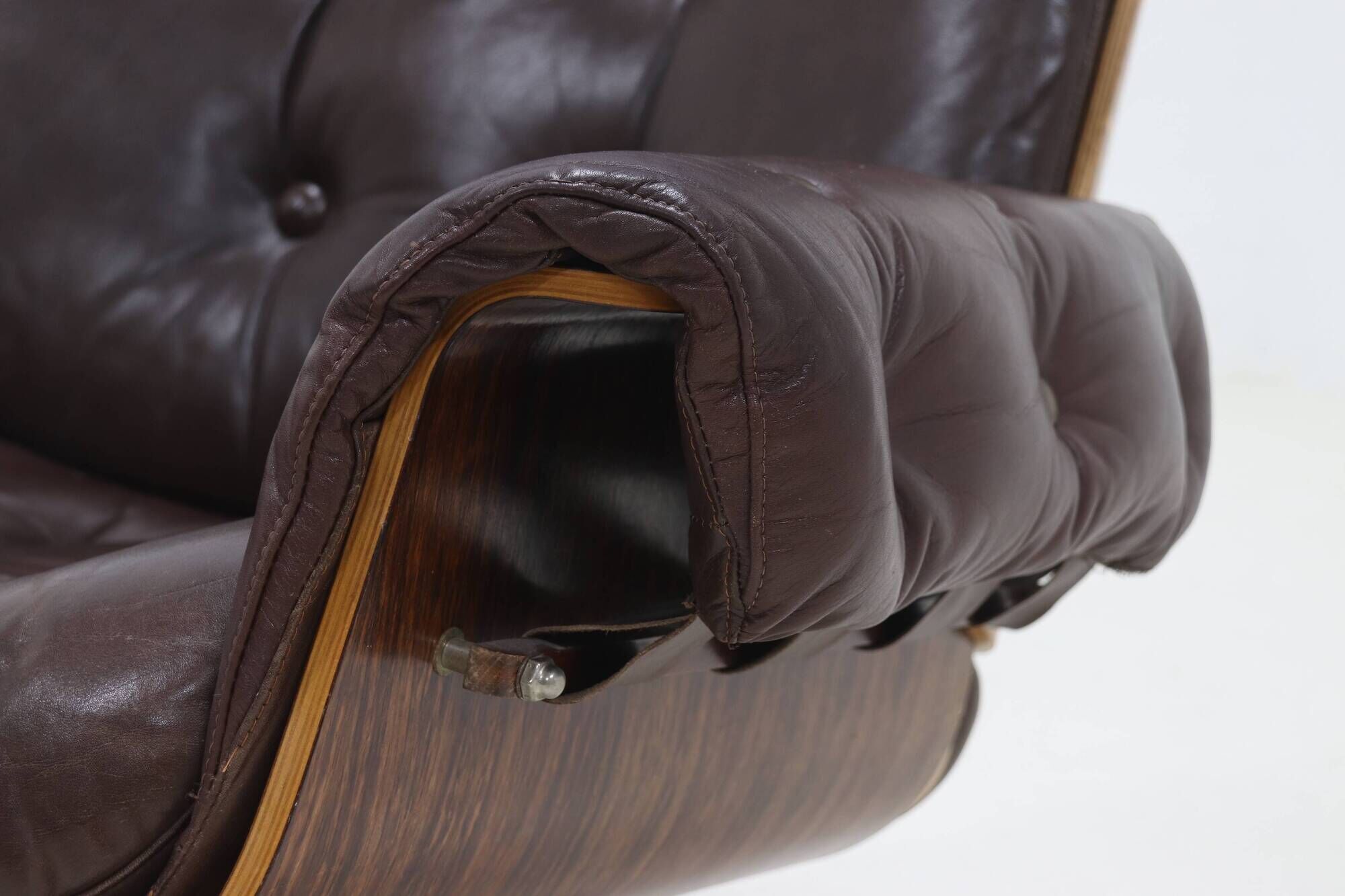 Leather and Rosewood Lounge Chair by Martin Stoll for Giroflex 1960s
