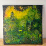 Modern abstract, "World of Depths", signed Diamanne 2009