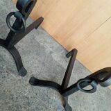 Pair of modernist andirons from the 1930s/40s