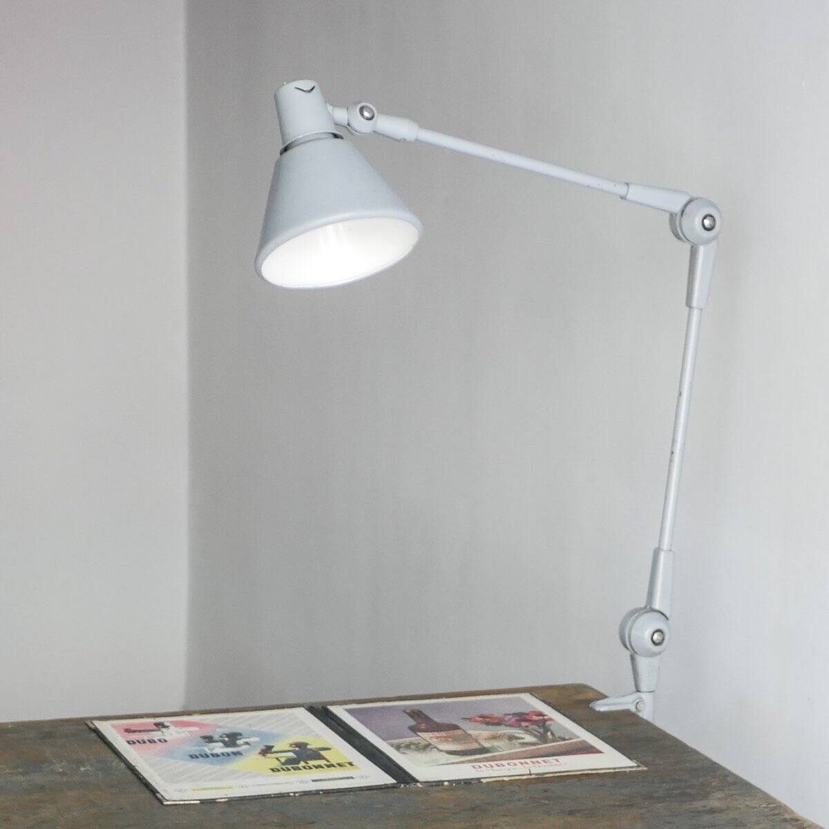 Aure table lamp industrielle de Stilnovo, Italie, 1962