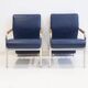 Pair of blue Niccola sun loungers by Andrea Branzi for Zanotta