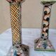 Pair of hand-painted porcelain chandeliers Portugal