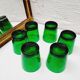 Set of 6 moss green water glasses