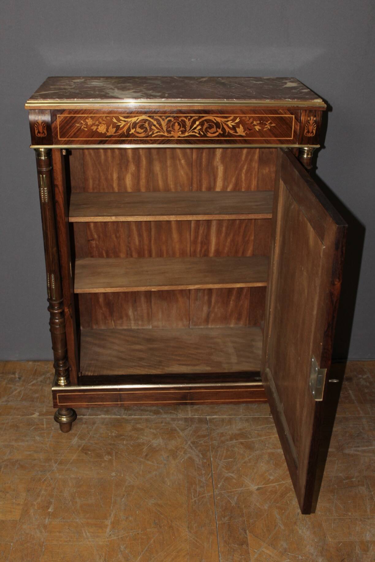 Napoleon III Support Buffet in 19th century marquetry