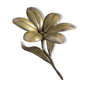 Cendrier fleur en laiton vintage 1970