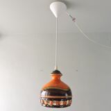 Vintage ceramic pendant lamp Fat Lava Germany 60s