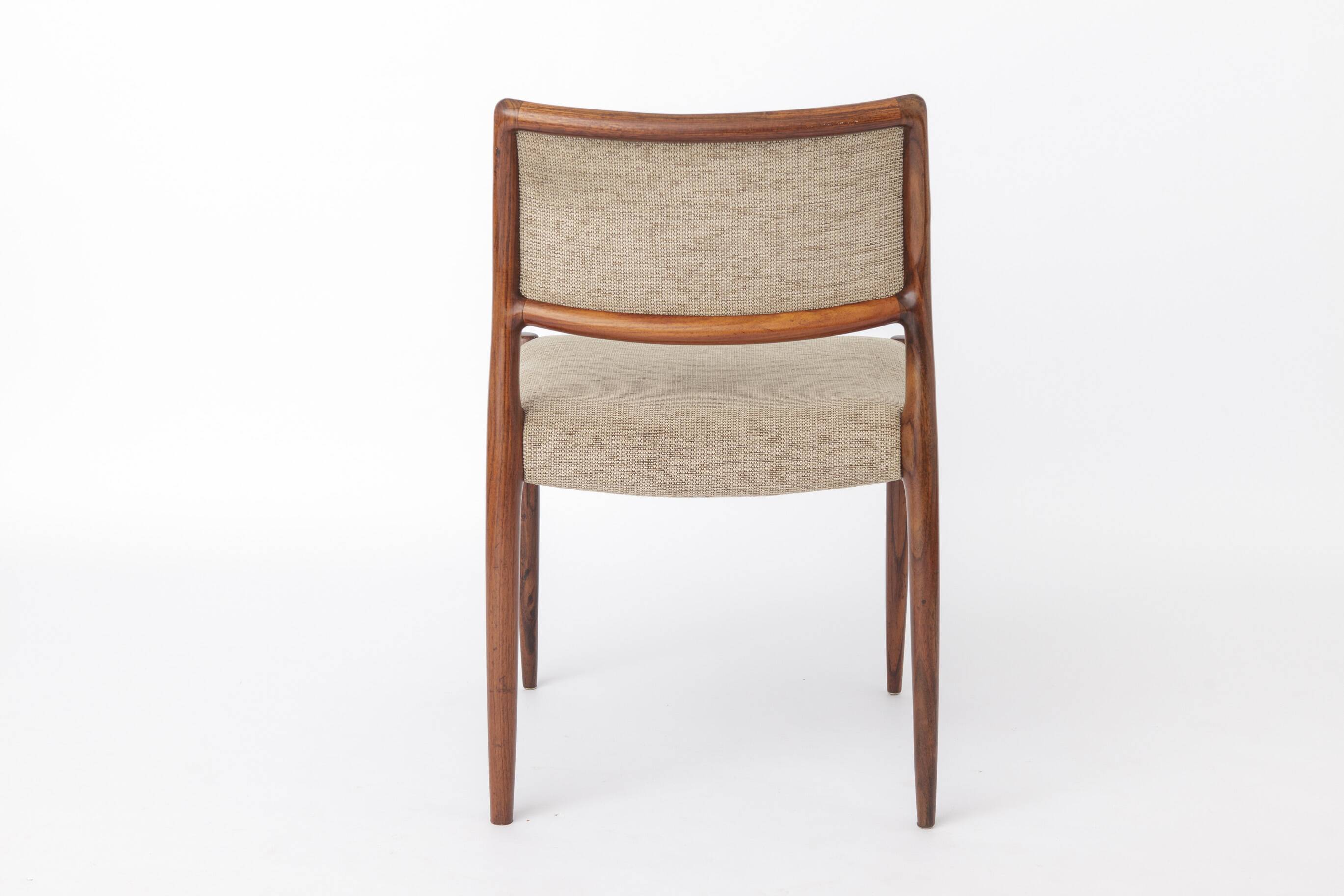 Set of 4 Niels Otto Møller Model 80 Rosewood Dining Chairs, Danish Modern