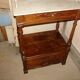 Dressing table and mirror in walnut, circa 1880