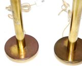 Set de 2 lampes de table en métal, Suède, 1970