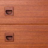 Danish teak chest of drawers or small sideboard, 3 large drawers, 1960.