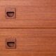 Danish teak chest of drawers or small sideboard, 3 large drawers, 1960.