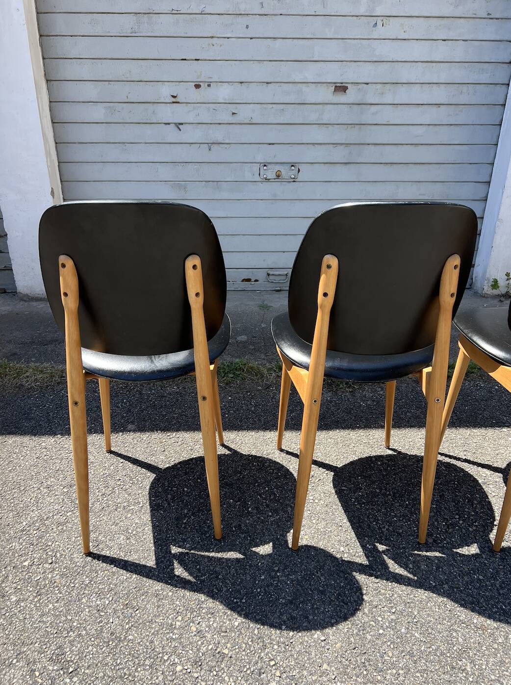 (Lot) 5 Chaises Pégase, Pierre Gurariche pour Baumann
